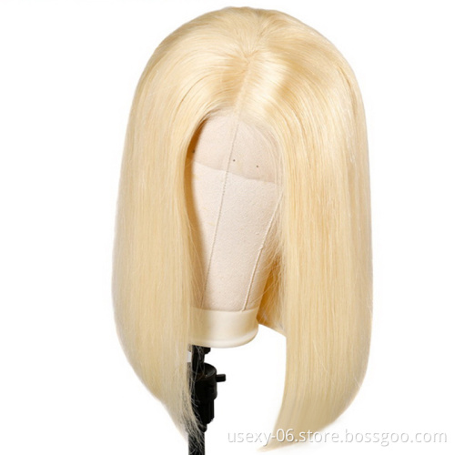 Brazilian Hair Cuticle Aligned Hair Bob Lace Wig , Human Hair Lace Front Wig Orange Wigs For Black Women